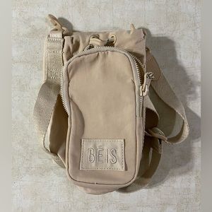 BEIS Water Bottle Sling in beige
